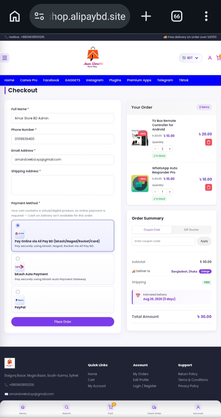 Premium Ecommerce with Digital Products Website