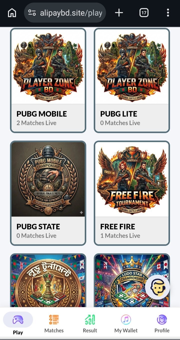 PUBG | FREE FIRE | LUDO TOURNAMENT WEBSITE