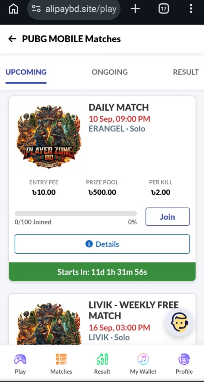 PUBG | FREE FIRE | LUDO TOURNAMENT WEBSITE